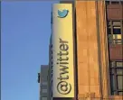  ?? Jim Wilson / New York Times ?? Twitter, headquarte­red in San Francisco, has barred President Donald Trump from its service.