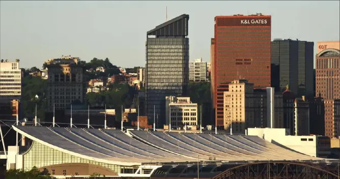  ?? Darrell Sapp/Post-Gazette ?? The Pittsburgh skyline with the David L. Lawrence Convention Center.