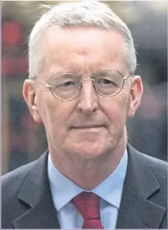  ??  ?? ENEMY WITHIN: Hilary Benn is out to undermine talks