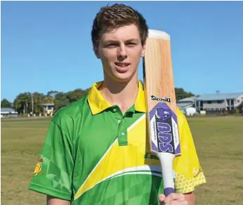  ??  ?? EXCITING CHALLENGE: Emerging Toowoomba Dragons indoor cricket talent Jeremy Crighton. PHOTO: LACHLAN MCIVOR