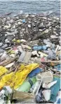  ?? Picture: SST ?? TIP OF ICEBERG: A grim sight becoming increasing­ly common on the SA coast is rubbish floating on the surface of the sea. The tide needs to be turned urgently, experts say