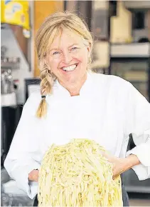 ??  ?? Chef Michelle Hooton offers up a recipe for Pasta with Fresh Herbs and Blossoms, an amazingly aromatic pasta dish that pairs well with the Tuscan-style pork dish. CONTRIBUTE­D