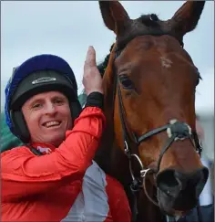  ??  ?? Jamie with Envoi Allen after their 2019 Cheltenham victory.