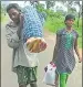  ??  ?? Dana Majhi with his new bike; (right) carrying his wife’s body last August as the hospital didn’t have an ambulance. HT PHOTOS