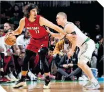  ?? ?? El mexicano Jaime Jáquez (11), durante el juego de playoffs frente a los Celtics de Boston.