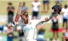  ??  ?? Kane Williamson shrugs off another test century.