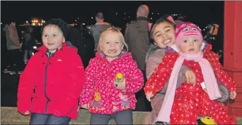  ??  ?? Left to right, Hanna, Skyla, Keara and Arianna In Oban. 15_T45_Oban fireworks_09