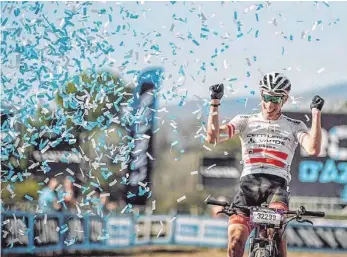  ?? FOTO: ROC-D’AZUR-FESTIVAL ?? Daniel Geismayr von Centurion Vaude hat das Mountainbi­kennen Roc d’Azur gewonnen.