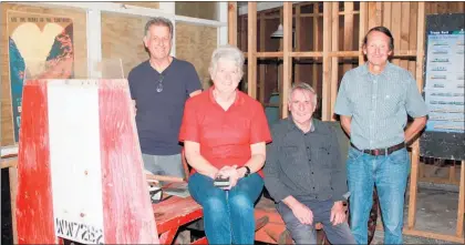  ??  ?? At the open day: Barry O’Donnell (executive officer — Rail Heritage Trust of New Zealand), with committee members Glenys Pryde, Alan Brabender and Warren Pryde.