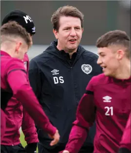  ??  ?? Hearts manager Daniel Stendel spent short break in Germany