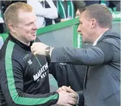  ??  ?? BHOYS CLUB Rodgers and his Celtic successor Lenny