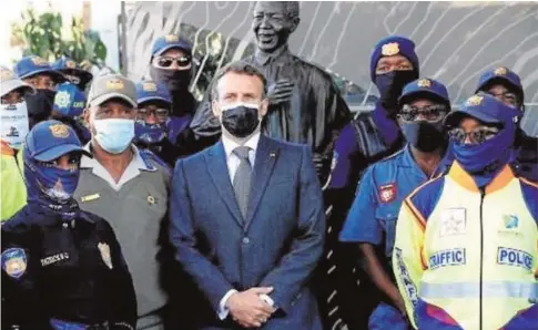  ?? // AFP ?? El presidente francés, Emmanuel Macron, durante un homenaje a Nelson Mandela