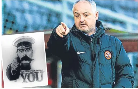  ??  ?? Just like Lord Kitchener back in the First World War, Ray McKinnon deserves that his public do their bit.