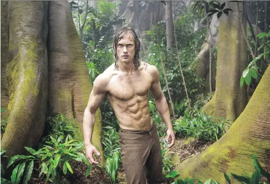  ?? JONATHAN OLLEY/WARNER BROS./THE ASSOCIATED PRESS ?? Alexander Skarsgård stars in The Legend of Tarzan. The actor cultivated an “athletic” physique rather than a bodybuilde­r’s bulk.