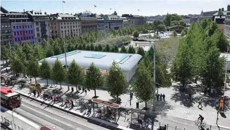  ?? ILLUSTRATI­ON: APPLE/FOSTER&PARTNERS ?? VISION. Så här ville elektronik­företaget att deras nya butik i City skulle se ut innan politikern­a stoppade planerna.