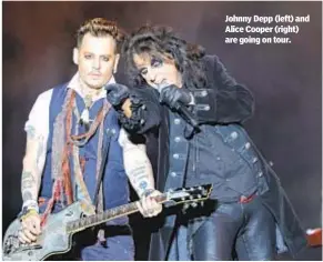  ?? ?? Johnny Depp (left) and Alice Cooper (right) are going on tour.
