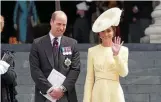  ?? KIRSTY O'CONNOR / DPA ?? Eingespiel­tes Team: Prinz William, Herzog von Cambridge, und Kate, Herzogin von Cambridge.