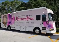  ?? CONTRIBUTE­D ?? Boca Raton Regional Hospital’s brand-new MammoVan will start visiting local sites in July.