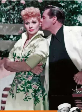  ??  ?? Viewers fell in love with the chemistry between Lucille and Desi, but it was all an act.