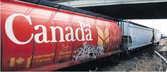  ?? JEFF McINTOSH/THE CANADIAN PRESS/FILES ?? Canadian Pacific Railway CEO Keith Creel wants grain companies to invest in the bookends, providing capacity to load and unload 134-car trains.