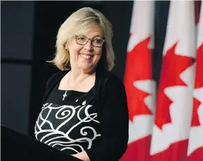  ?? JUSTIN TANG / THE CANADIAN PRESS ?? A lawyer’s report suggests the problem was not that Green Party Leader Elizabeth May, pictured, ever bullied a staffer, but that “there was tension between her and her direct supervisor.”