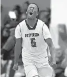  ?? LLOYD FOX/BALTIMORE SUN ?? Patterson’s Gerard Mungo is the first in his family set to go to college, committing to play basketball at Millersvil­le (Pa.) University.
