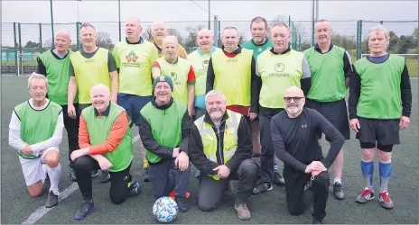  ?? (Pic: John Ahern) ?? THEY’LL NEVER WALK ALONE: Members of Park Utd’s ‘Walking Football’ team, who’ve impressed everyone with their technique and skill.