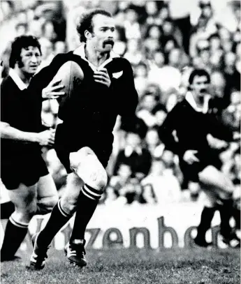  ??  ?? Grant Batty scored four tries in his 15 tests; seen here in action against South Africa.