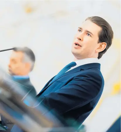  ??  ?? Der Bundeskanz­ler stürzt im aktuellen Vertrauens­index auf Platz vier ab. Das ist der schwächste Wert für Sebastian Kurz seit Dezember 2013.