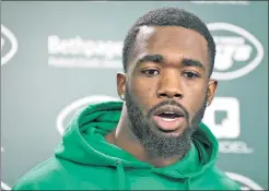  ?? Bill Kostroun ?? WELCOME BACK: Jets receiver Denzel Mims, speaking Friday, hasn’t played since Nov. 4 after contractin­g COVID-19 and dealing with symptoms that included body aches and vomiting.