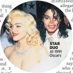  ??  ?? STAR DUO At 1991 Oscars