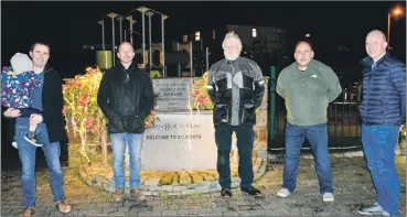  ?? ?? Helping to light up Kilworth were Jonathan Cleary JDC Accountant­s with his son Darragh, John Cotter (Cotter’s Bar), Liam Magnier and Kieran Quinn, Lights Committee and Jason O’Sullivan (Centra).