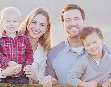  ?? GOFUNDME / THE CANADIAN PRESS ?? Tara Roe, 34, of Okotoks, Alta., was among those killed in the mass shooting in Las Vegas Sunday. She had gone to the festival with her husband, Zach, seen here with their children in a photo from a GoFundMe page for the family.