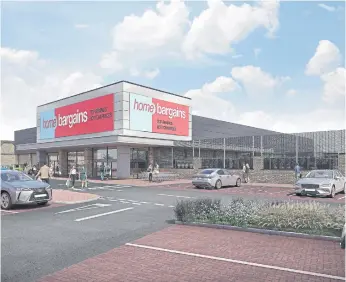  ?? ?? CGI pictures of how the Home Bargains developmen­t could look.