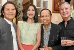  ??  ?? Lawyer Rene V. Puno, Lulu TanGan, Mel Meer, Mario Katigbak