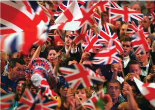  ??  ?? Wave of patriotism: Land Of Hope And Glory at the Last Night of the Proms