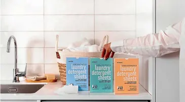  ?? ?? Re-Stor laundry detergent sheets scored poorly in Consumer NZ testing.