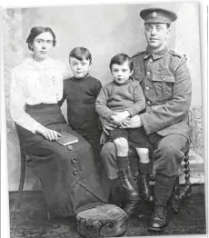  ??  ?? Stephen’s paternal grandparen­ts Grace and Samuel King, with his uncle James and, on Samuel’s knee, his father Stan