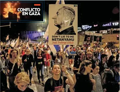  ?? ?? JERUSALÉN. Israelíes comenzaron una nueva protesta, de cuatro días, contra el primer ministro.