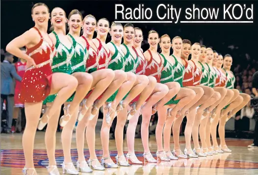  ??  ?? KICKED TO CURB: The pandemic has claimed another city icon: the Radio City Christmas Spectacula­r. The show won’t go on for first time since 1933.