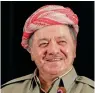  ??  ?? BARZANI: Calls on Iraq to engage in serious talks