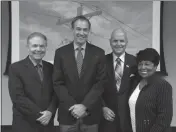  ?? PHOTO COURTESY OF SMECO ?? SMECO’s directors elected new officers at the September board meeting. Left to right, W. Michael Phipps was elected vice chairman, P. Scott White was elected chairman, Kenneth L. Dyson was re-elected to the secretary-treasurer’s post and Fern G. Brown was re-elected as the assistant secretary-treasurer.