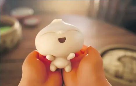  ?? PHOTOS: DISNEY/PIXAR ?? In the short film Bao, a dumpling springs to life, giving an aging Chinese empty-nester another chance at motherhood.