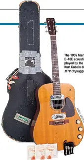  ??  ?? The 1959 Martin D-18E acoustic guitar played by the late Kurt Cobain during MTV Unplugged.
PHOTO: REUTERS