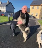  ??  ?? Like many candidates, Fianna Fáil’s John Brassil shared snaps of his encounters with pets while out and about on the campaign trail