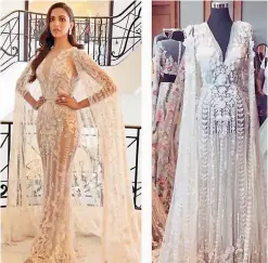  ??  ?? Deepika in a Manish Malhotra outfit inspired by Zuhair Murad; Photograph Courtesy: Diet Sabya