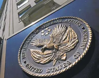  ?? CHARLES DHARAPAK AP ?? The seal affixed to the Department of Veterans Affairs headquarte­rs in Washington, D.C.