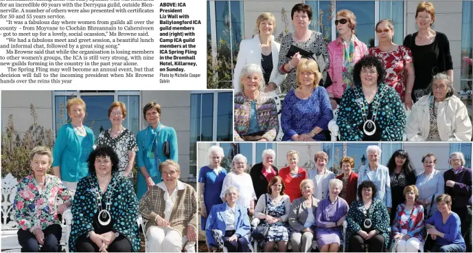  ??  ?? ICA President Liz Wall with Ballybunio­n ICA guild members at the Spring Fling.
ICA President Liz Wall with Derryquay ICA guild members at the ICA Spring Fling in Killarney.