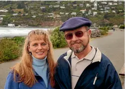  ??  ?? Stateless man Harmon Wilfred with his wife, Carolyn Wilfred-Dare, in the beachside Christchur­ch suburb of Sumner, in 2005.