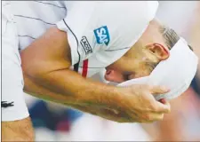  ?? THE ASSOCIATED PRESS ?? Andy Roddick reacts during his match with Argentina’s Juan Martin Del Potro in the quarter-finals of the 2012 U.S. Open tennis tournament, Wednesday.